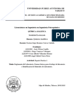 Reglamento Del Laboratorio, Normas Básicas para El Trabajo de Laboratorio e Identificación de Materiales de Laboratorio.