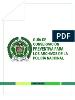 Guia de Conservacion Preventiva para Los Archivos de La Policia Nacional