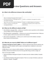 115 SQL Interview Questions and Answers