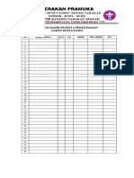 Daftar Hadir Peserta Perkemahan