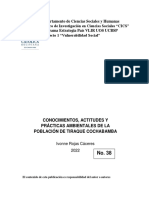 Conocimientos Actitudes y Practicas Ambientales de La Poblacion de Tiraque Cochabamba PDF