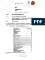 Requerimiento de Materiales