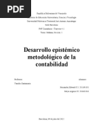 Desarrollo Epistémico Metodológico de La Contabilidad