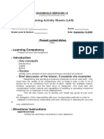 Learning Activity Sheets (LAS) : - Learning Competency - Introduction - Key Concept/s - Review