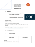 Detailed Lesson Plan - Narrative Writing