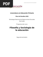 Filosofía y Sociología de La Educación