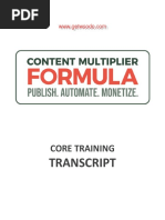 (Content Multiplier Formula) Core Training PDF