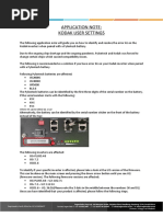 Kodak Inverter User Settings Guide 1.1