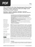 New Ti-35Nb-7Zr-5Ta Alloy Manufacturing by Electro