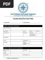 OBS Course Registration Form PDF