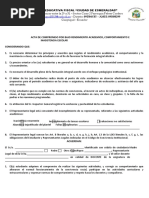 Acta de Compromiso de Estudiantes