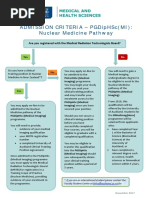 Admission Criteria Nuclear Medicine 2018