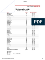 Hydrogen Peroxide: Tests Unit Specification