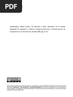 Sondereguer El Derecho A Tener Derechos en La Nacion Argentina