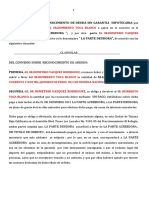 Acuerdo de Pago de SR HUMBERTO Y DEMETRIO