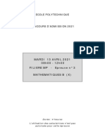 2021 MP Sujet de Mathématiques B (X)