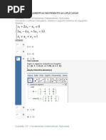 Apol 02, Ferramentas Matemáticas Aplicadas