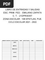 Libro de Entradas y Salidas