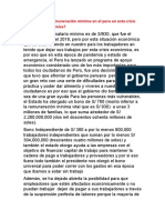 Análisis de La Remuneración Minima en El Peru en Esta Crisis Sanitaria y Económica - ALVARADO