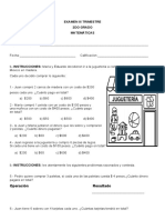 EXAMEN MATEMATICAS 3 TRIMESTRE Jane