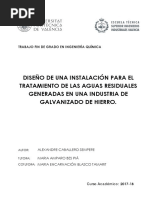 Caballero Sempere - Diseño de Una Instalación para El Tratamiento de Las Aguas Residuales Generadas en Una Industria de Galvanizado de Hierro