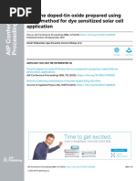 Fluorine Doped-Tin Oxide Prepared Using Spray Method For Dye Sensitized Solar Cell Application