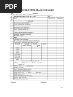 Check List For Beam & Slab