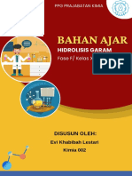 Bahan Ajar Hidrolisis Garam