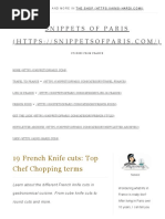 19 French Knife Cuts - Top Chef Chopping Terms Snippets of Paris