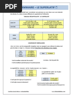 Fiche Le Superlatif