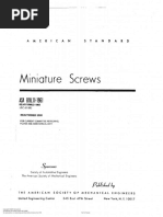 ASME B18.11 (1961) (R2000) Miniature Screws