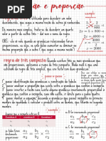 Resumo Teórico de Razão e Proporção