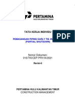 (APPROVED) TKI No 15 - Pemasangan Piping Early Tie-In Train A (Partial Shutdown) PDF