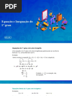 009 - EQUACAO E INEQUACAO DO 1deg GRAU