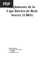 Reglamento de La Liga Iberica de Real Soccer