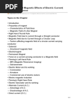 Notes of CH 13 Magnetic Effects of Electric Current Class 10th Science PDF