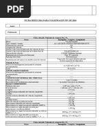 Ficha Reducida para Volkswagen UP! 2014. Rev. 0