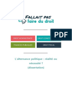 Alternance Politique - Dissertation