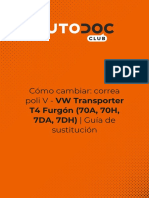 Cómo Cambiar - Correa Poli V - VW Transporter T4 Furgón (70A, 70H, 7DA, 7DH) - Guía de Sustitución