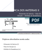 Resistência Do Materiais II - Momento de Inércia, Raio de Giração e Módulo de Resistência