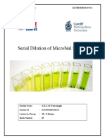 Lab Report 1 SERIAL DILUTION OF MICROBIAL SAMPLE