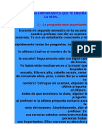 CINCO COSAS IMPORTANTES QUE TE ENSEÑA LA VIDA Sin Autor