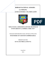 Universidad Nacional Agraria La Molina: Facultad de Economía Y Planificación