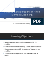 ME411 FEM - L4 - Practical Considerations