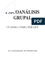 Bleger Laura - Psicoanalisis Grupal