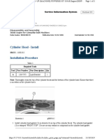 3056E MOTOR CAT Cylinder Head - Install
