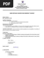 Semi-Detailed Lesson Plan Ingrade 7 Science: Sultan Kudarat Division South President Quirino District