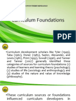 Curriculum Foundations