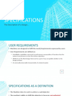 Lecture 3 - Design Specifications, Functions and Components