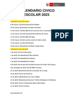 Calendario Civico Escolar 2023